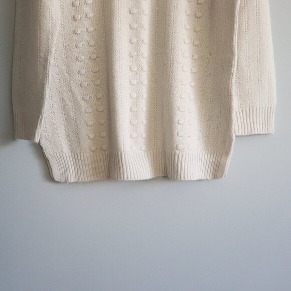 Joe Fresh Women's Sz M White Crewneck Lightweight Knit Stretch Pullover‎ Sweater - Picture 9 of 12